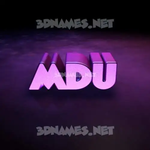 mdu in Big Purple style - 3D name wallpaper mdu in Big Purple style - 3D name wallpaper