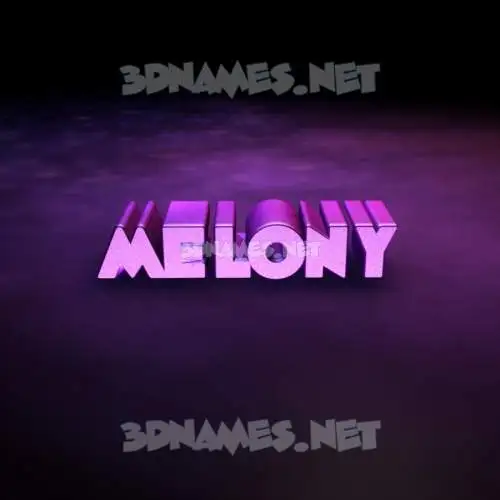 melony in Big Purple style - 3D name wallpaper