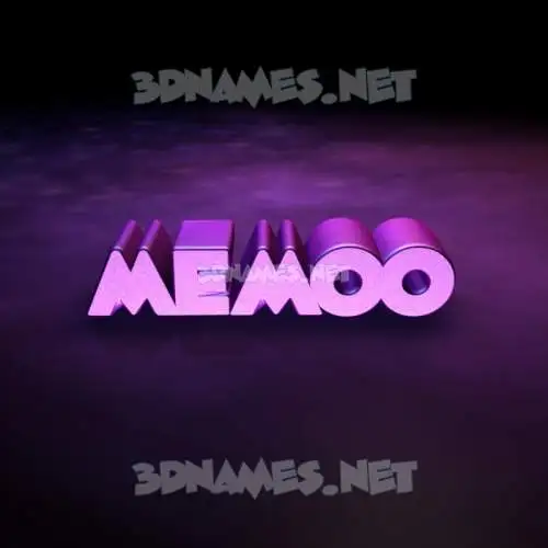 memoo in Big Purple style - 3D name wallpaper memoo in Big Purple style - 3D name wallpaper