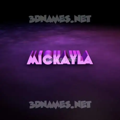 mickayla in Big Purple style - 3D name wallpaper