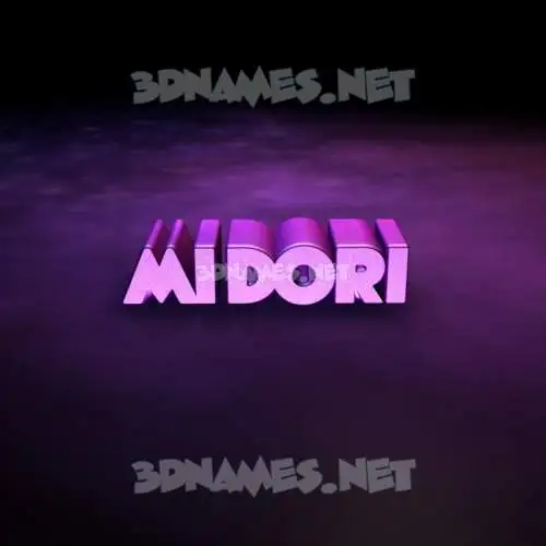 midori in Big Purple style - 3D name wallpaper