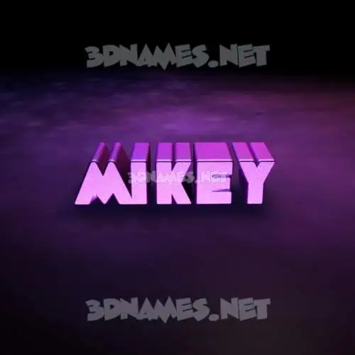 mikey in Big Purple style - 3D name wallpaper