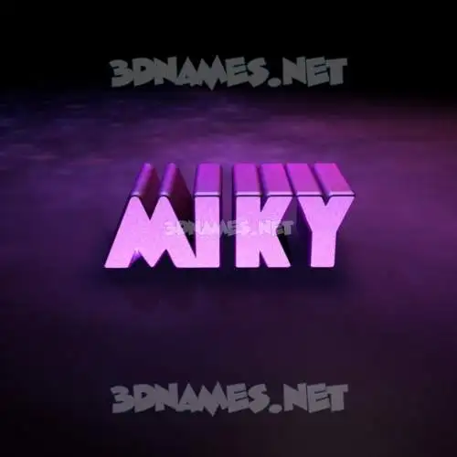 miky in Big Purple style - 3D name wallpaper miky in Big Purple style - 3D name wallpaper