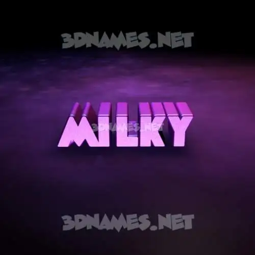 milky in Big Purple style - 3D name wallpaper milky in Big Purple style - 3D name wallpaper