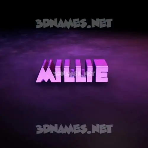 millie in Big Purple style - 3D name wallpaper