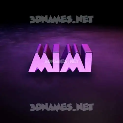 mimi in Big Purple style - 3D name wallpaper mimi in Big Purple style - 3D name wallpaper