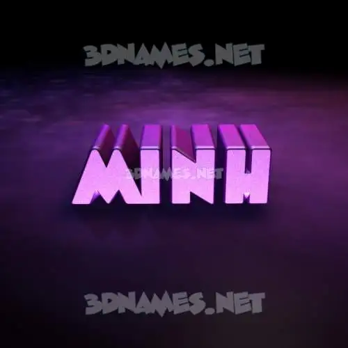 minh in Big Purple style - 3D name wallpaper