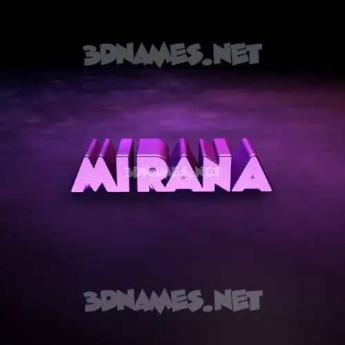 mirana in Big Purple style - 3D name wallpaper