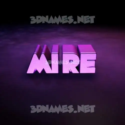 mire in Big Purple style - 3D name wallpaper mire in Big Purple style - 3D name wallpaper