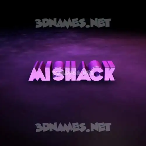 mishack in Big Purple style - 3D name wallpaper mishack in Big Purple style - 3D name wallpaper