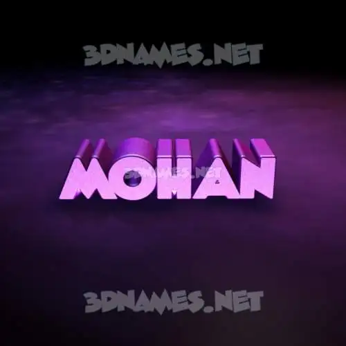mohan in Big Purple style - 3D name wallpaper