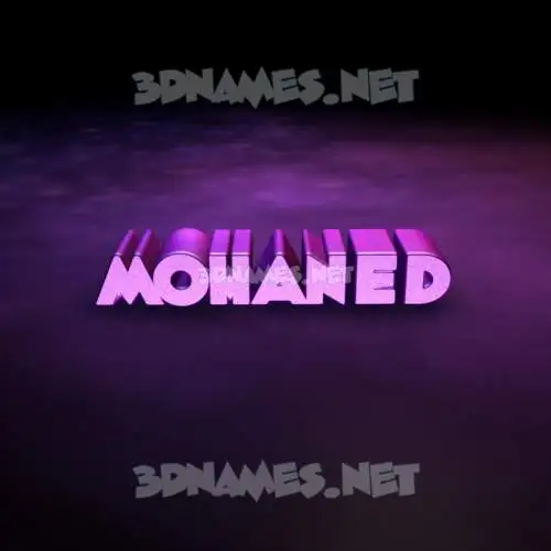 mohaned in Big Purple style - 3D name wallpaper mohaned in Big Purple style - 3D name wallpaper