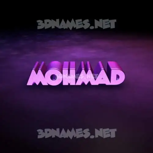 mohmad in Big Purple style - 3D name wallpaper