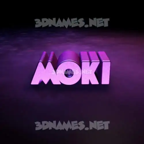 moki in Big Purple style - 3D name wallpaper moki in Big Purple style - 3D name wallpaper