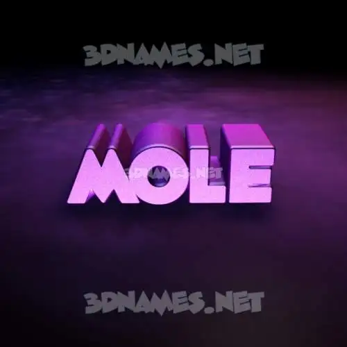mole in Big Purple style - 3D name wallpaper mole in Big Purple style - 3D name wallpaper