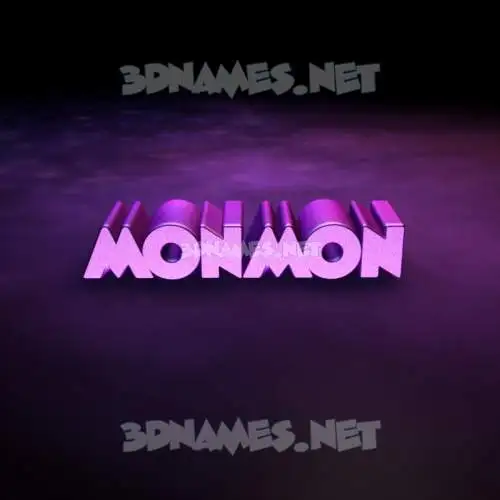 monmon in Big Purple style - 3D name wallpaper monmon in Big Purple style - 3D name wallpaper