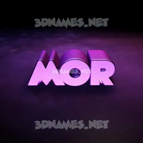 mor in Big Purple style - 3D name wallpaper mor in Big Purple style - 3D name wallpaper