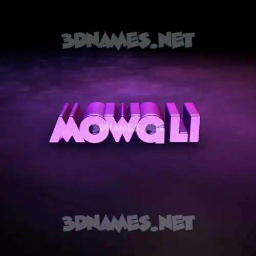 mowgli in Big Purple style - 3D name wallpaper mowgli in Big Purple style - 3D name wallpaper