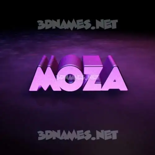 moza in Big Purple style - 3D name wallpaper moza in Big Purple style - 3D name wallpaper