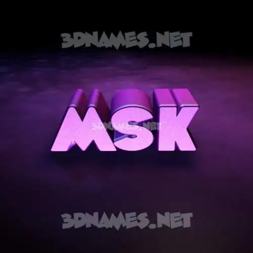 msk in Big Purple style - 3D name wallpaper msk in Big Purple style - 3D name wallpaper