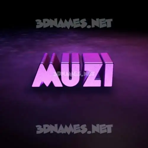 muzi in Big Purple style - 3D name wallpaper muzi in Big Purple style - 3D name wallpaper