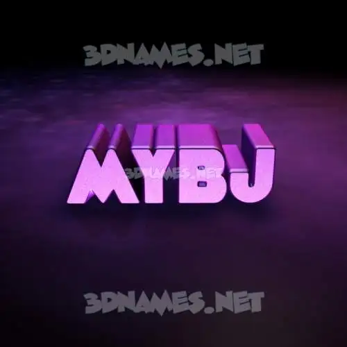 mybj in Big Purple style - 3D name wallpaper mybj in Big Purple style - 3D name wallpaper