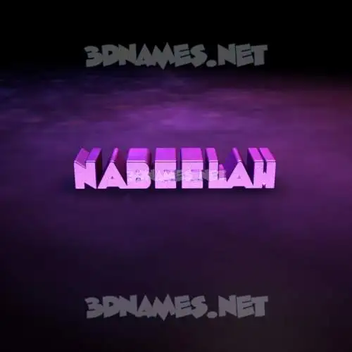 nabeelah in Big Purple style - 3D name wallpaper