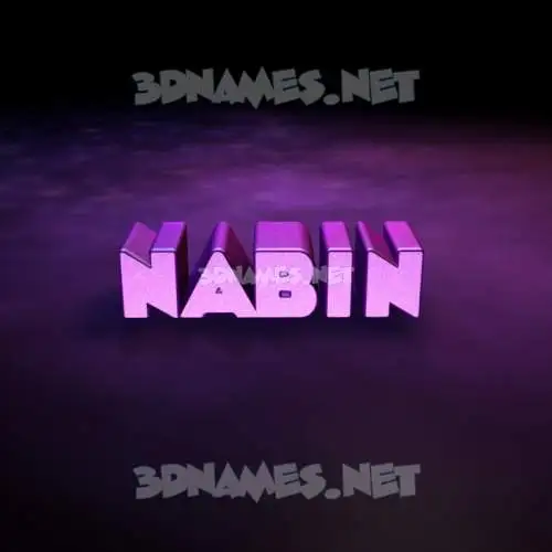 nabin in Big Purple style - 3D name wallpaper