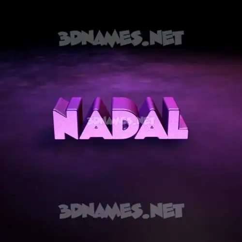nadal in Big Purple style - 3D name wallpaper
