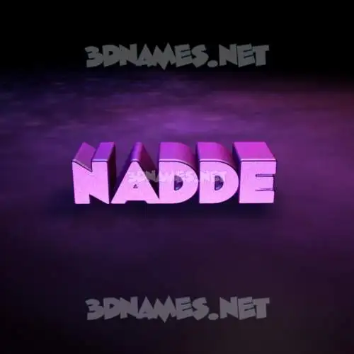 nadde in Big Purple style - 3D name wallpaper nadde in Big Purple style - 3D name wallpaper