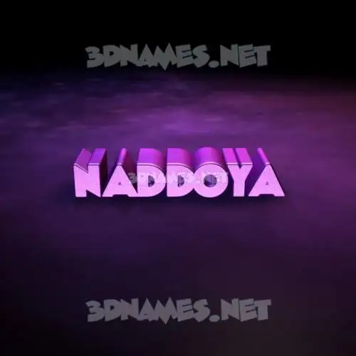 naddoya in Big Purple style - 3D name wallpaper