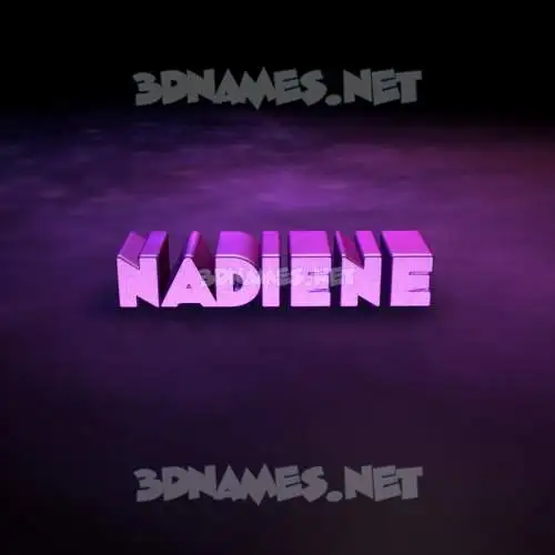 nadiene in Big Purple style - 3D name wallpaper