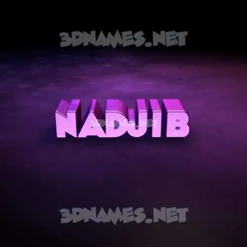 nadjib in Big Purple style - 3D name wallpaper