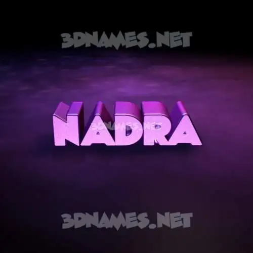 nadra in Big Purple style - 3D name wallpaper