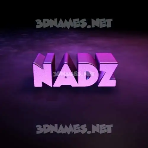 nadz in Big Purple style - 3D name wallpaper nadz in Big Purple style - 3D name wallpaper
