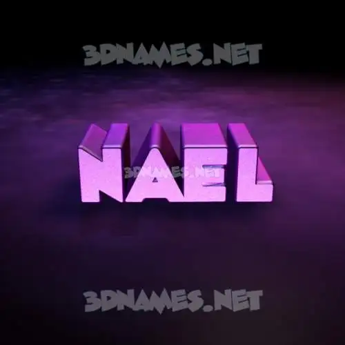nael in Big Purple style - 3D name wallpaper nael in Big Purple style - 3D name wallpaper