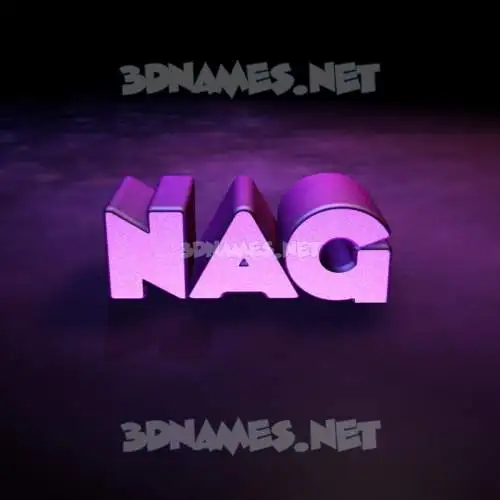 nag in Big Purple style - 3D name wallpaper nag in Big Purple style - 3D name wallpaper
