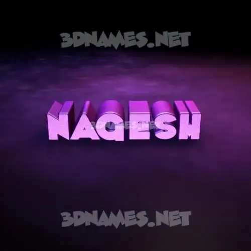 nagesh in Big Purple style - 3D name wallpaper