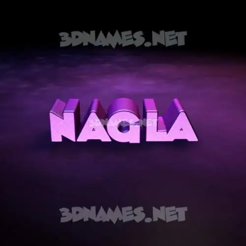 nagla in Big Purple style - 3D name wallpaper