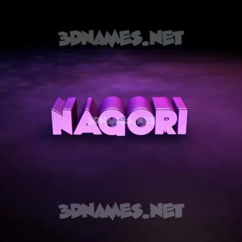 nagori in Big Purple style - 3D name wallpaper