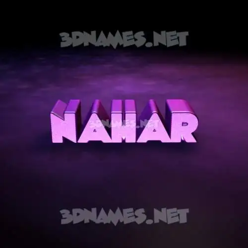 nahar in Big Purple style - 3D name wallpaper