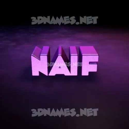 naif in Big Purple style - 3D name wallpaper naif in Big Purple style - 3D name wallpaper