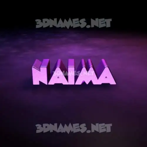 naima in Big Purple style - 3D name wallpaper