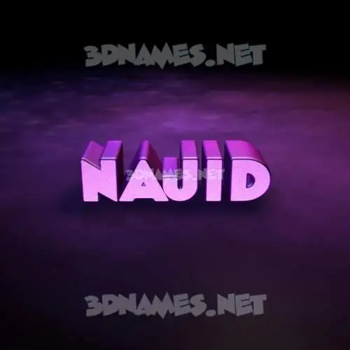 najid in Big Purple style - 3D name wallpaper