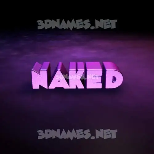 naked in Big Purple style - 3D name wallpaper naked in Big Purple style - 3D name wallpaper