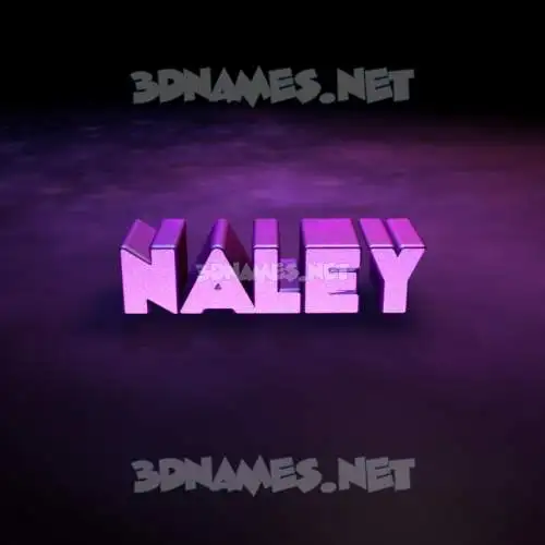 naley in Big Purple style - 3D name wallpaper