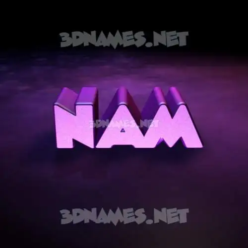 nam in Big Purple style - 3D name wallpaper