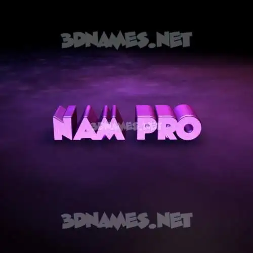 nam pro in Big Purple style - 3D name wallpaper nam pro in Big Purple style - 3D name wallpaper