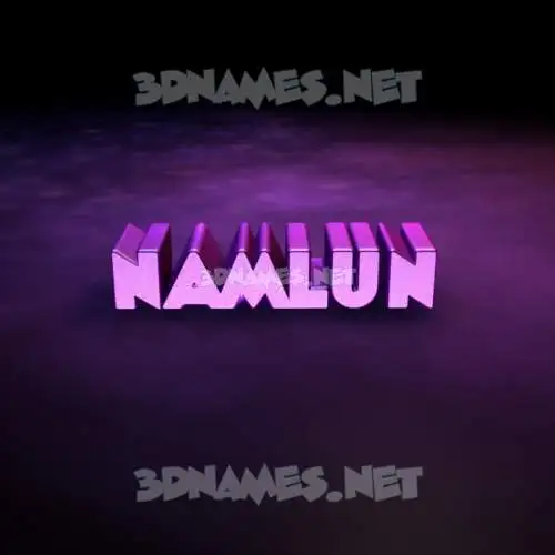 namlun in Big Purple style - 3D name wallpaper