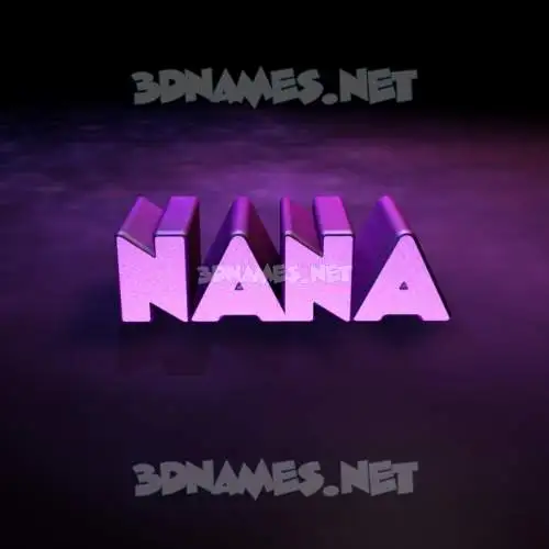nana in Big Purple style - 3D name wallpaper nana in Big Purple style - 3D name wallpaper